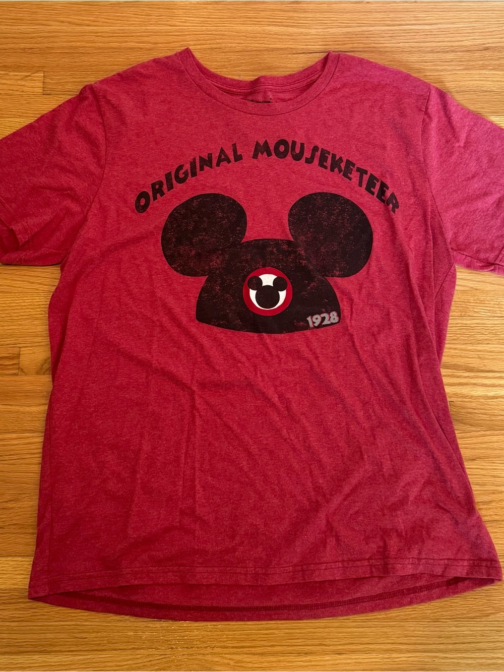 Disney Red Short Sleeve 'Original Mouseketeer' Graphic Tee - Men's